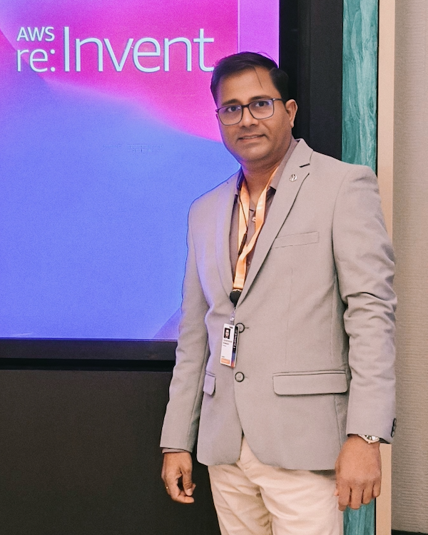 Portrait of Jayaprakash Alawala at AWS re:Invent